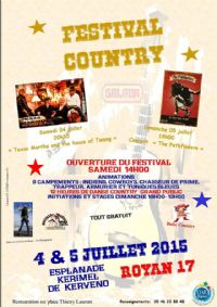festival country. Du 4 au 5 juillet 2015 à royan. Charente-Maritime. 
